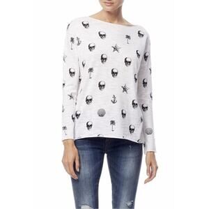 Skull Cashmere Skull Print LS Tee